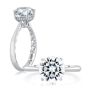 A. JAFFE 3.0CT ROUND SOLITAIRE ENGAGEMENT RING
