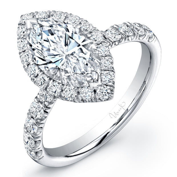 Uneek Signature Collection Halo Marquise Diamond Engagement Ring