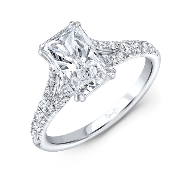 Uneek Signature Collection Split Radiant Diamond Engagement Ring