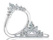 A. JAFFE 14k White Gold 0.46ctw Diamond Contour Ring