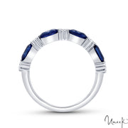 18k White Gold 1.20ctw Sapphire Contemporary Ring
