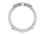 A. JAFFE 14k White Gold 0.98ctw Diamond Ring Guard