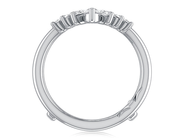 A. JAFFE 14k White Gold 0.98ctw Diamond Ring Guard