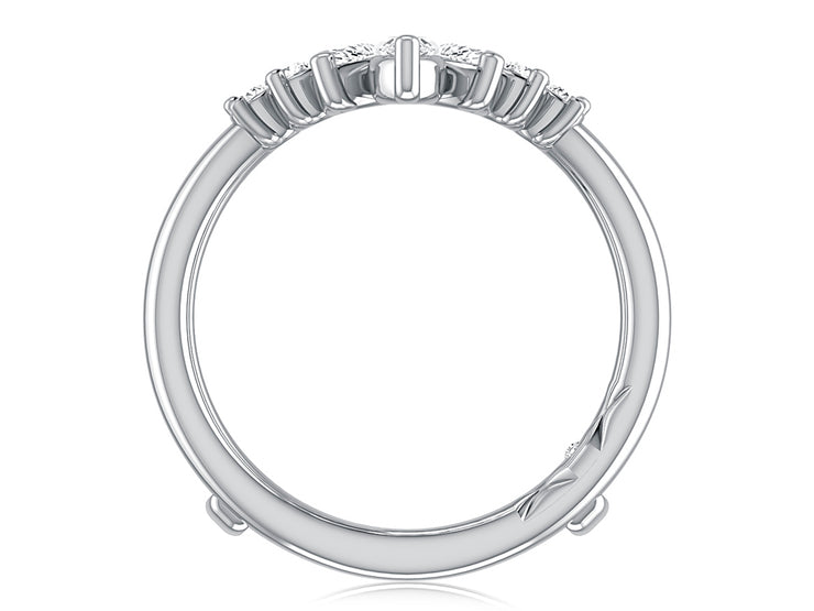 A. JAFFE 14k White Gold 0.98ctw Diamond Ring Guard