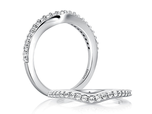 A. JAFFE 14k White Gold Half Anniversary 0.25ctw Round Diamond Ring