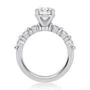 A. JAFFE 18k White Gold Accented 0.60ctw Round Diamond Engagement Ring
