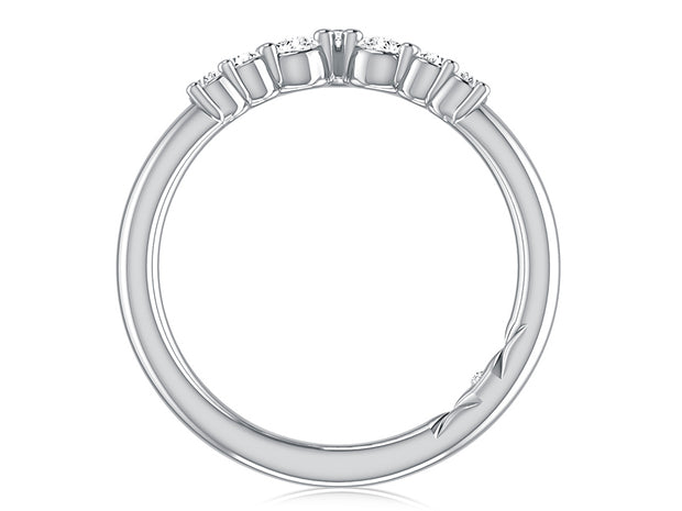 A. JAFFE 14k White Gold 0.46ctw Diamond Contour Ring