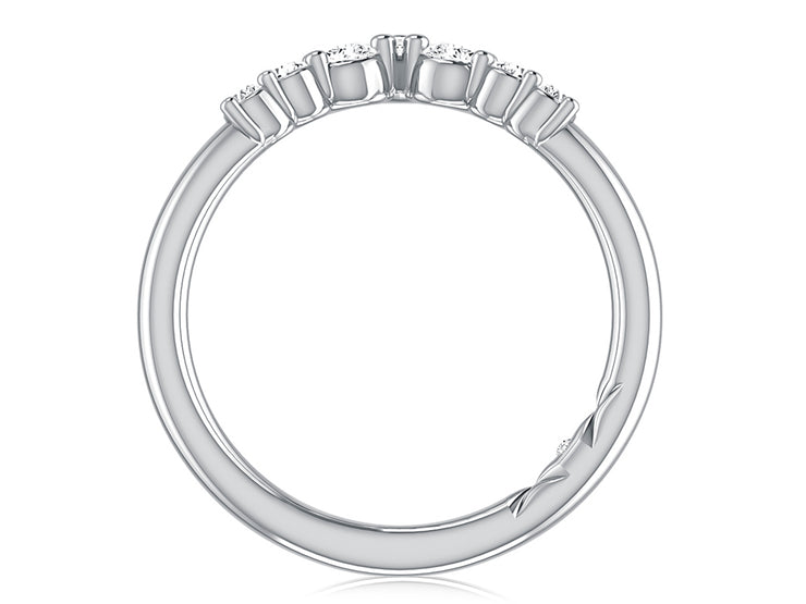 A. JAFFE 14k White Gold 0.46ctw Diamond Contour Ring