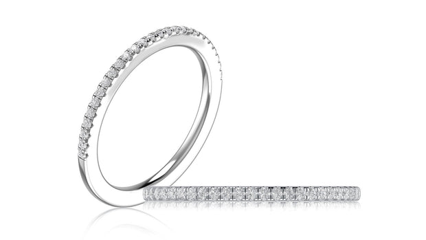 A. JAFFE 14k Yellow Gold Half Anniversary 0.15ctw Round Diamond Ring