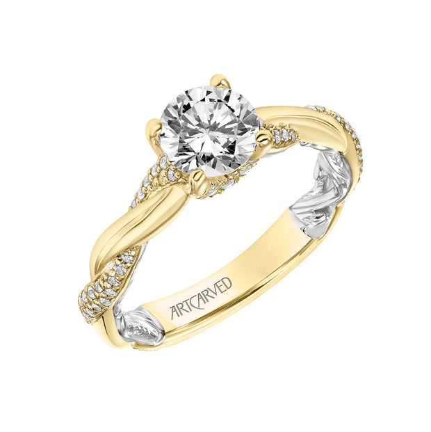 ArtCarved Lyric Collection Contemporary Twist Diamond Engagement Ring