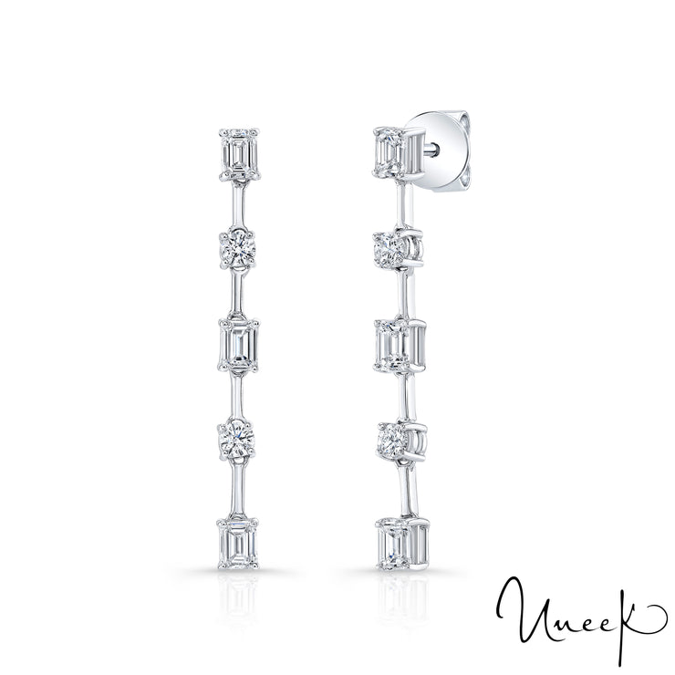 18k White Gold 0.36ctw Drop Diamond Earrings