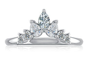 A. JAFFE 14k White Gold 0.46ctw Diamond Contour Ring