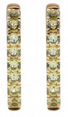 14k Yellow Gold Peridot 0.53ctw Huggie Earrings