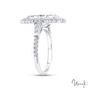 A. JAFFE 14k Yellow Gold Halo 0.51ctw Round Diamond Semi-Mount