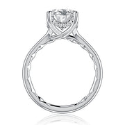 A. JAFFE 18k White Gold Split-Shank 0.09ctw Round Diamond Engagement Ring