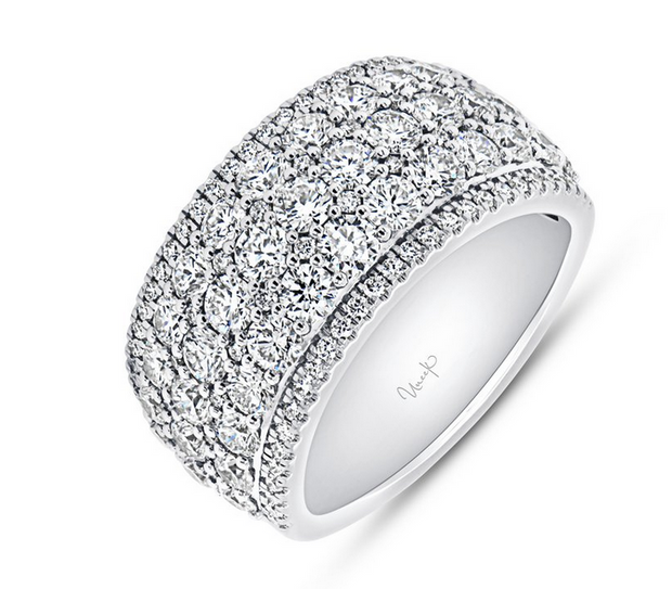 18k White Gold Multi-Row 2.64ctw Round Diamond Anniversary Ring