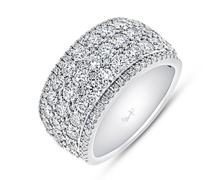 18k White Gold Multi-Row 2.64ctw Round Diamond Anniversary Ring