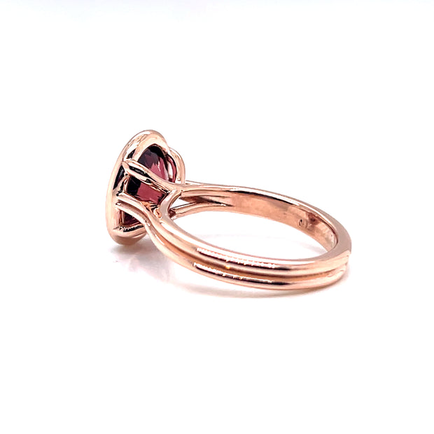 14k Rose Gold 3.40ctw Tourmaline Contemporary Ring