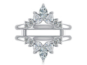 A. JAFFE 14k White Gold 0.98ctw Diamond Ring Guard