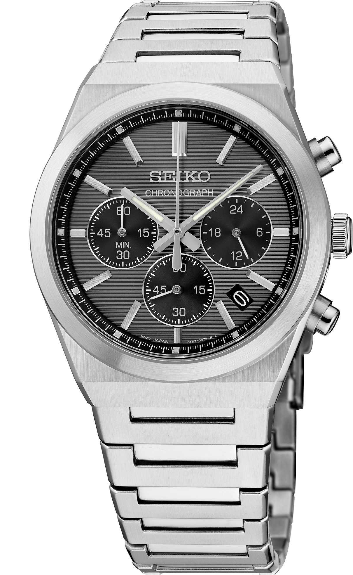【SEIKO】Essentials ステンレススチール クリスタル付 ウォッチ SSB455_1.png?v=1728161072