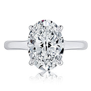 A. JAFFE 18k White Gold Split-Shank 0.09ctw Round Diamond Engagement Ring