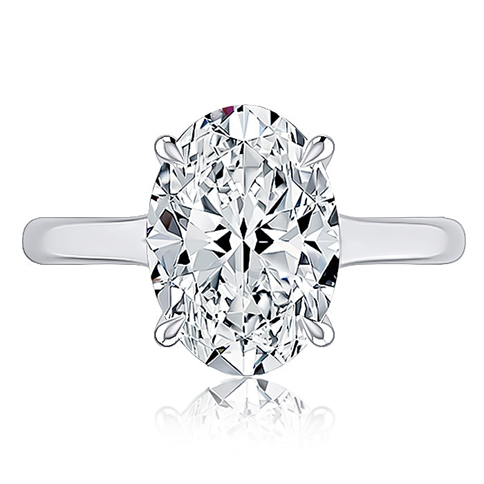 A. JAFFE 18k White Gold Split-Shank 0.09ctw Round Diamond Engagement Ring