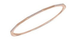 14k White Gold 0.23ctw Diamond Bangle Bracelet