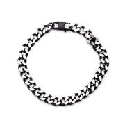 Black IP Diamond Cut Chain Bracelet