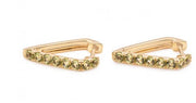 14k Yellow Gold Peridot 0.53ctw Huggie Earrings
