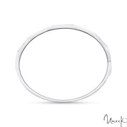 14k White Gold 0.23ctw Diamond Bangle Bracelet