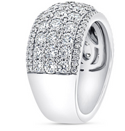 18k White Gold Multi-Row 2.64ctw Round Diamond Anniversary Ring