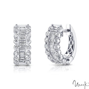 18k White Gold 2.0ctw Huggie Diamond Earrings