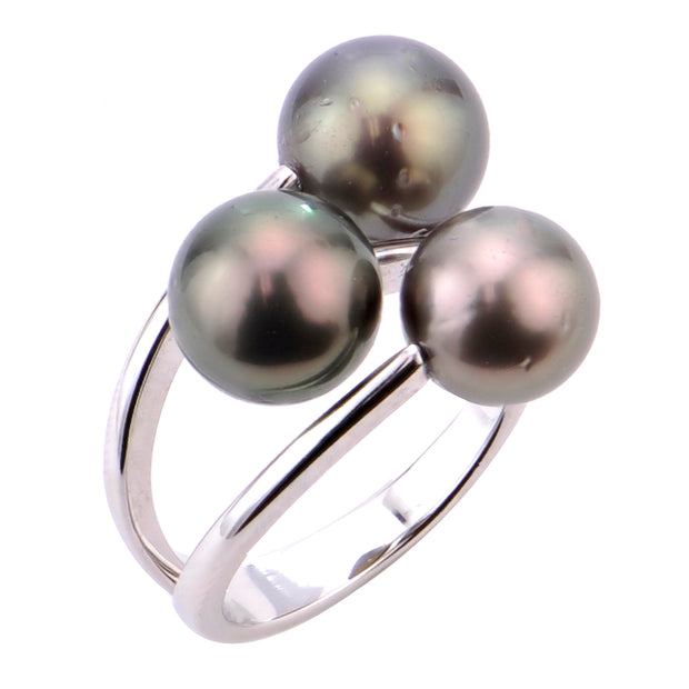 Sterling Silver Pearl Cluster Ring