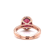 14k Rose Gold 3.40ctw Tourmaline Contemporary Ring