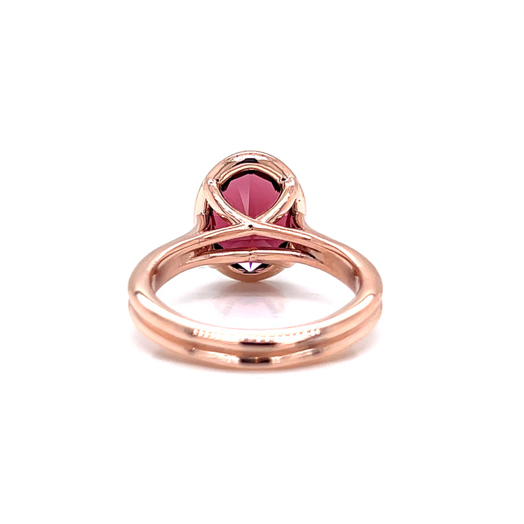 14k Rose Gold 3.40ctw Tourmaline Contemporary Ring