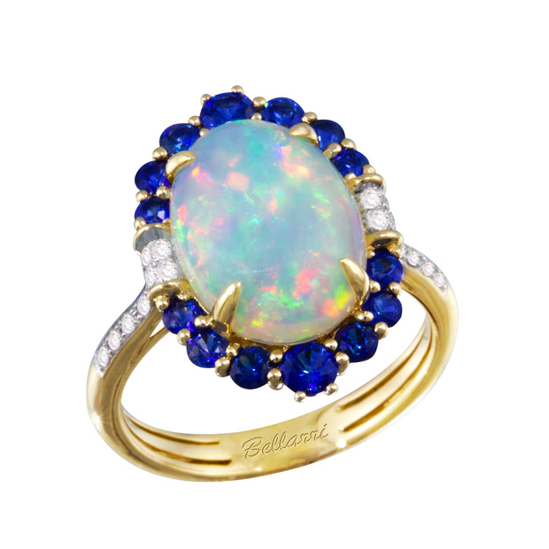 BELLARRI 14k Yellow Gold 3.09ctw Opal Contemporary Ring