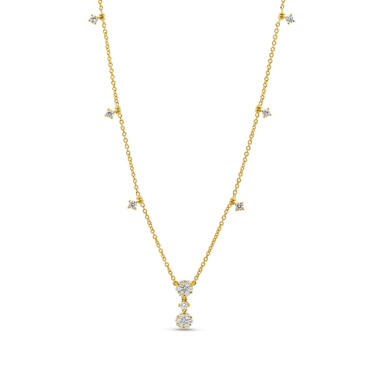 Uneek Cascade Collection Drop Necklace