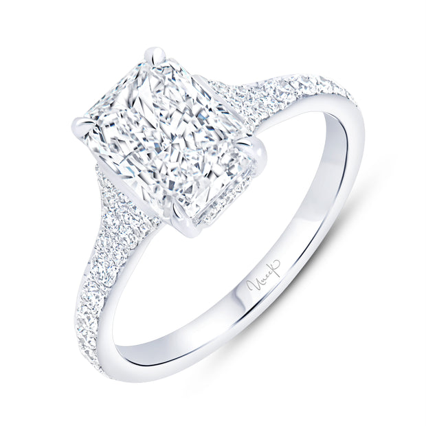 Uneek Signature Collection Cathedral Radiant Diamond Engagement Ring