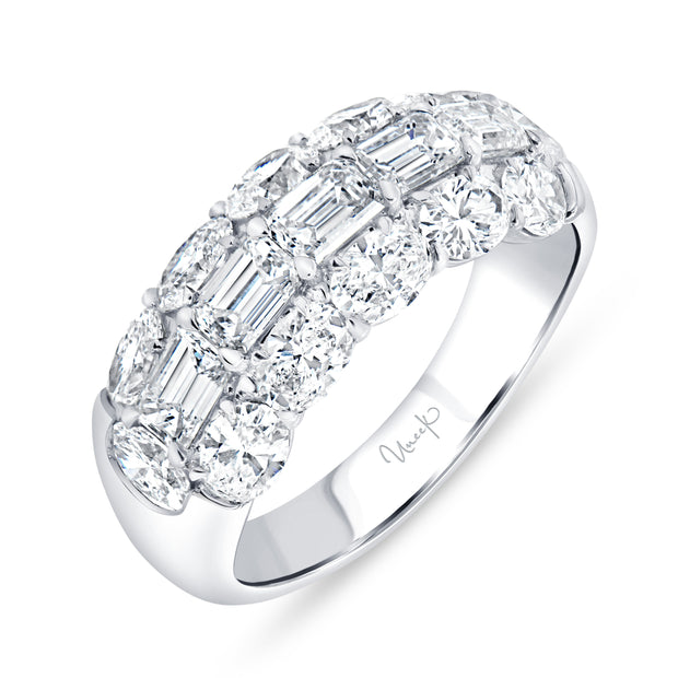 Uneek Signature Collection 3-Row Diamond Anniversary Ring