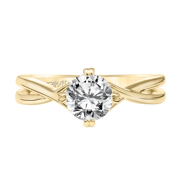 ARTCARVED 14K Yellow Gold Twist Solitaire