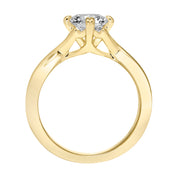 14K Yellow Gold Twist Solitaire
