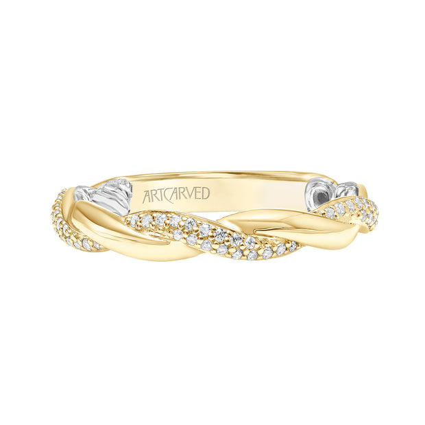 14k Two Tone Diamond Anniversary Band