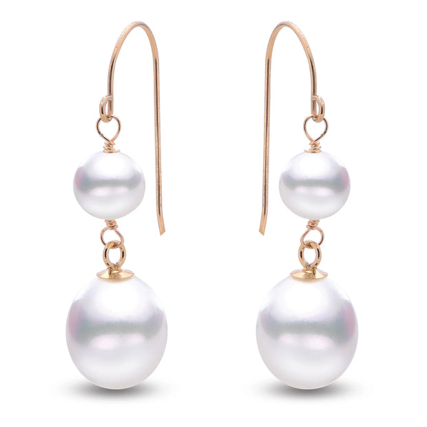 14K YELLOW GOLD FRESHWATER PEARL EARRINGS